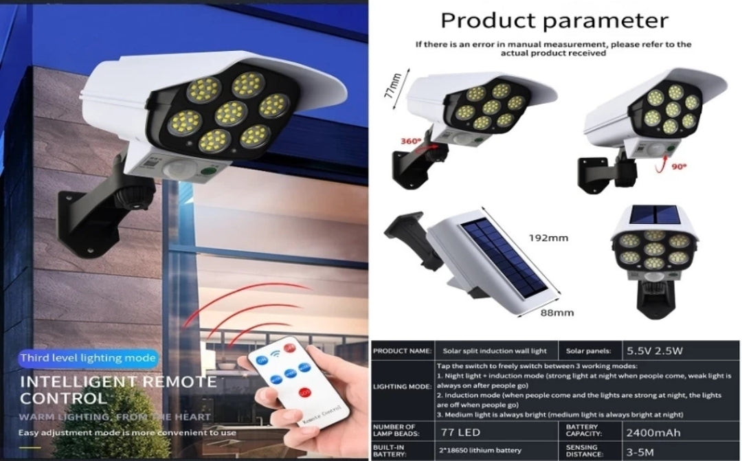 Remote Control Human Sensor Spotlight