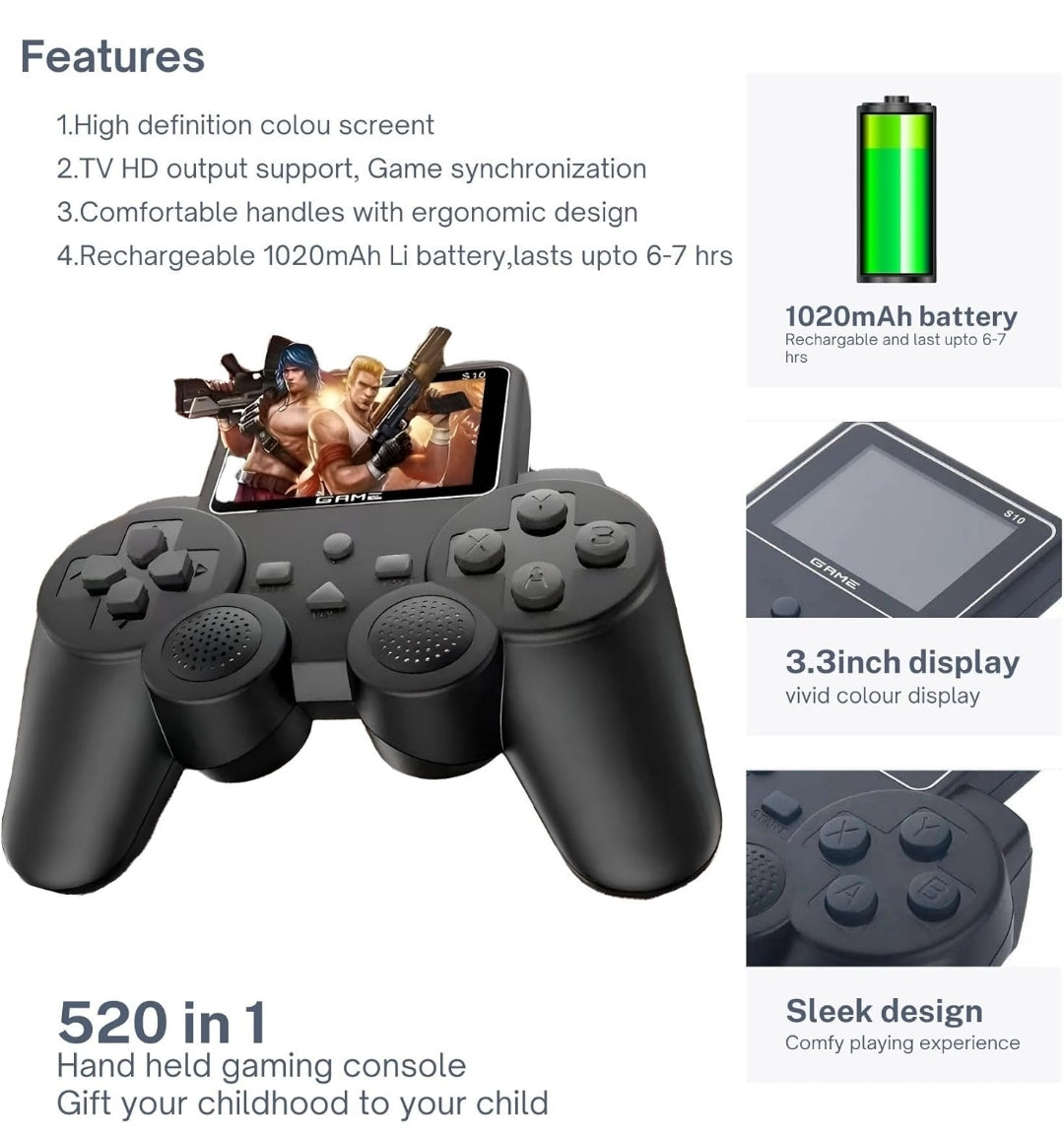 S10 Handheld Game Console with Wireless Controller